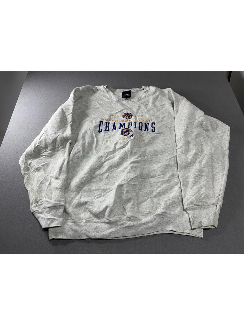 St. Louis Rams NFL Football Workout Running Jogging Grey Sweatshirt Size L